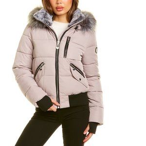 Noize vic faux fur trim puffer jacket Clearance